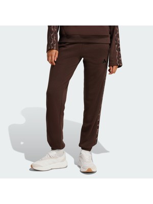 Adidas Sportswear KA4720 Seasonal Essentials French Terry 3-Stripes Leopar Desenli Eşofman Altı
