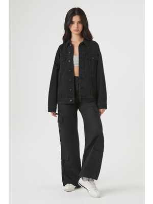 Forever 21 F21 Oversize Trucker Kot Ceket