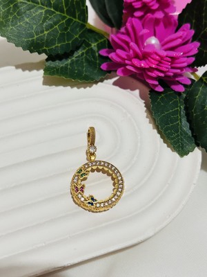 Roya Happiness Çeyrek Altın Kolye Çeyrek Çerçeveli Burgu Halat Incili Fiyonk Kolye Eşe Sevgiliye Hediye Doğum Günü