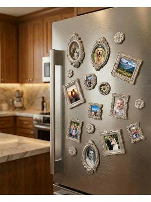 Buzdolabı Magnet Vintage Çerçeve Seti 6ADET