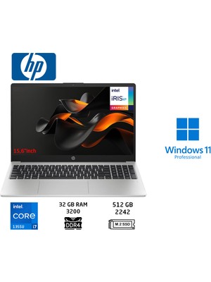 HP 250 G10 B2PH1ES İ7-1355U 32GB 512GB SSD 15.6" Windows 11 Pro