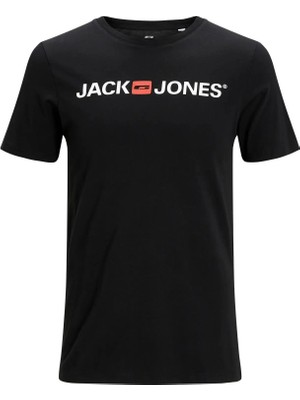 Jack & Jones Erkek Jjecorp Old Logo Kısa Kol TShirt Siyah 12137126-BL Günlük Stil S Beden