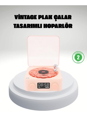 OEMTR Gece Lambası Stereo Bluetooth Hoparlör Dijital Saat Su Dalgası Efektli 3-Ü-1 Cihaz