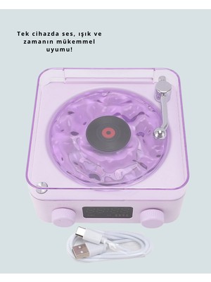 OEMTR Bluetooth Retro Pikap Hoparlör - Projektörlü Gece Lambası