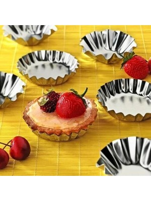 Twin Store Paslanmaz Çelik Metal Kek Kalıbı - 6 Adet