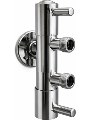 Akçay Çift Çıkışlı Krom Aç Kapa Taharet Musluğu