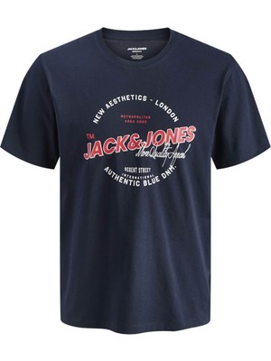 Jack & Jones Jjelogo Tee Ss O-Neck 2 Col SS26 Sn Lacivert Erkek T-Shirt 12288016