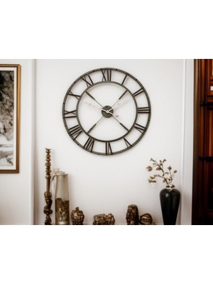 Twin Store Eskitme Stil 73 cm Duvar Saati