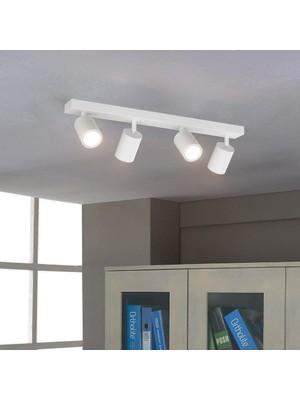 Riolight Riolıght Modern2 Beyaz Mutfak,salon,giyinme Odası,cafeler Için Gün Işiğı Metal 4lü Spot(Ampul Dahil)