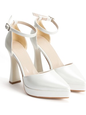 MFT Ayakkabı Kadın Sedef Sivri Burunlu Platform Topuklu Abiye Ayakkabı