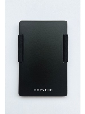 Morveno Metal Kartlık & Cüzdan - Klasik - Nfc & Rfıd Korumalı - Paslanmaz Çelik - Mat Siyah