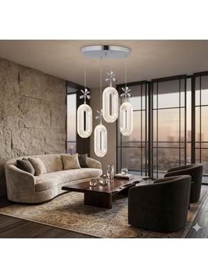 Işıltı Avize Power 4'lü Ledli Sarkıt Avize