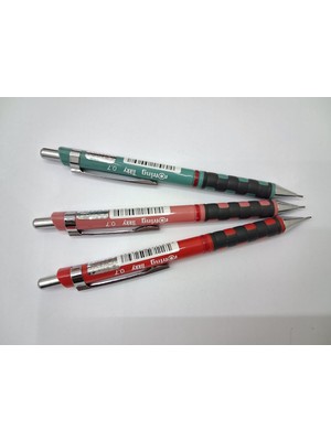 Rotring Tikky Mekanik 0,7mm 3lü (Yeşil Gülkurusu Kırmızı)