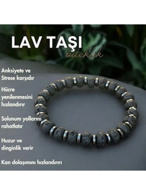Bonicce Lav Taşı Gerçek Doğal Taş Bileklik