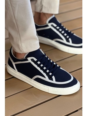 Northal MN2505 - Keten Erkek Ayakkabı Lacivert Beyaz