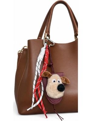 Oria Peluş Köpek Figürlü Çanta Charmı & Anahtarlık