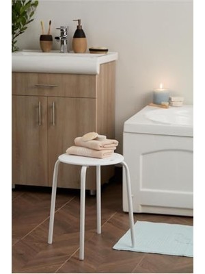 Pucutun Tabure Demir, 32 x 32 x 45 Cm, Kaydırmaz Ayak, Siyah, M-KV18-06