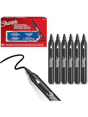 Pucutun Akrilik Markör, Yuvarlak Uç, Siyah