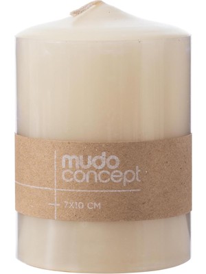 Pucutun Sütun Mum Krem 7X10 cm