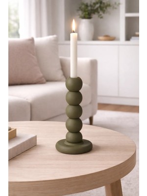 Bit Byte Brick Bubble Desenli Mumluk & Şamdan - Kahverengi