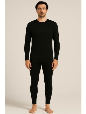 Vienetta Erkek Uzun Kollu Sıfır Yaka Termal Içlik- Alt Üst Takım
