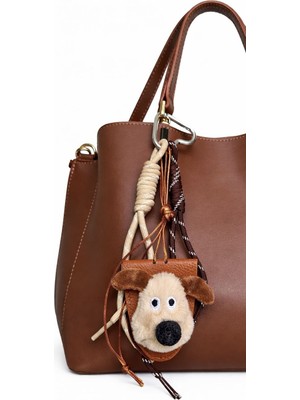 Oria Peluş Köpek Figürlü Çanta Charmı & Anahtarlık