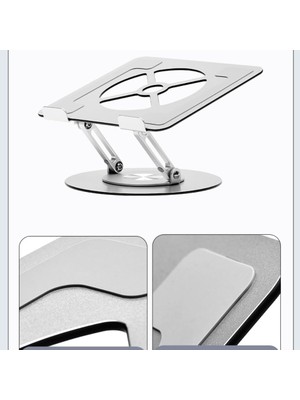 Pucutun Taşınabilir Katlanabilir Folding Alüminyum Notebook Stand Alüminyum Ayarlanabilir Açı ve Katlanabilir Portatif Rahat Kullanım 11 Inç 17 Inç Dizüstü Bilgisayar ve Laptop Stant | S13