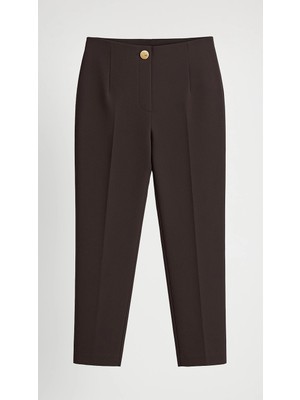 Sentez Kahve Renk Milano Boru Paça Pantolon
