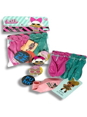 Dodomar Lol Bebek Baskılı Balon 7 Adet 3 Adet Taso ile Set