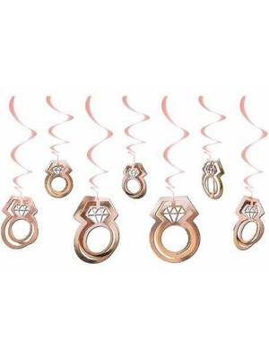Dodomar Asmalı Tavan Sarkıt Süsü 3D Yüzük Rosegold 10