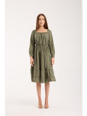 Modazeyosh Kadın Lastik Detay Elbise