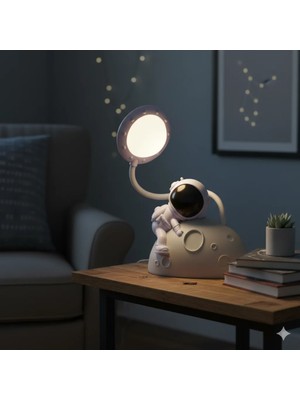 Dodomar Şarjlı LED Masa Lambası Astronot - Çift Fonksiyonlu Dekoratif Lamba