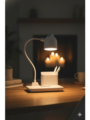 Dodomar Şarjlı LED Masa Lambası Kalemlikli - 3 Modlu Pratik Masa Lambası