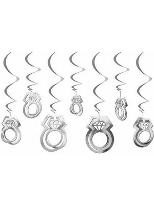 Dodomar Asmalı Tavan Sarkıt Süsü 3D Yüzük GUMUS10 Lu