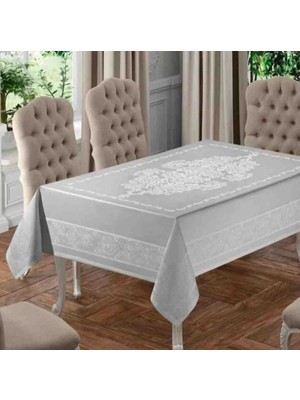 Çapa Home Leke Tutmaz & Su Geçirmez Jumbo Jakarlı Dertsiz Masa Örtüsü 160X220 cm