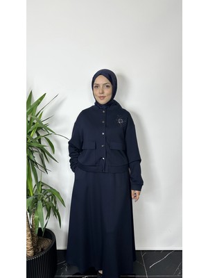 Nuss Lacivert Renk Etekli Takım