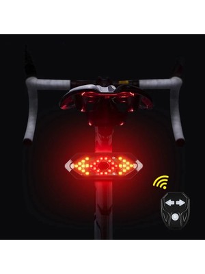 Dream Plus Bisiklet Dönüş Sinyali Uzaktan Kumandalı 5 Moodlu Şarj Edlebilir Bisiklet ve Scooter Sinyal Işığı