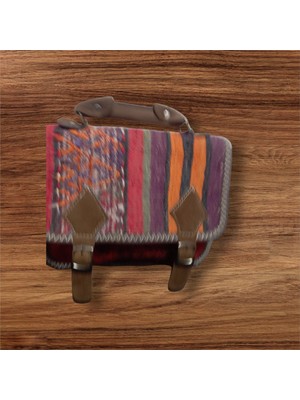 Öykücanbu Otantik El Dokuması Kilim Desenli Omuz Askılı Çanta