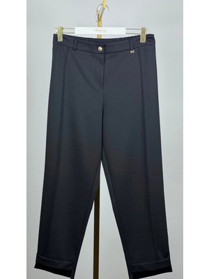 Sentez Siyah Renk Nevyork Duble Paça Pantolon