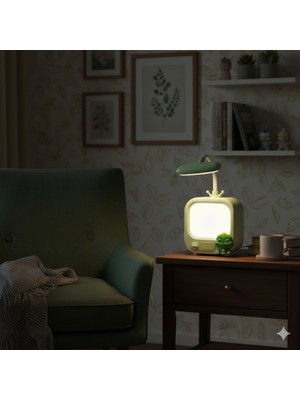Dodomar Şarjlı LED Masa Lambası Tv Model - Çift Fonksiyonlu Dekoratif Lamba