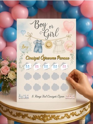 Dodomar Cinsiyet Partisi Kazı Kazan Kartı 01 Pembe Kız Bebek Bekleyenler Için Kazıma Kartonu