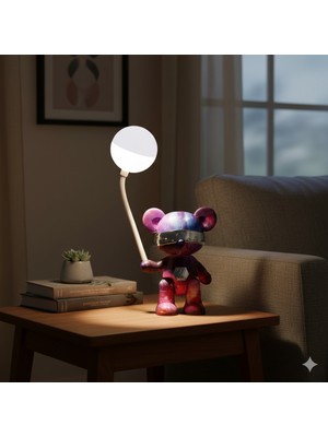 Dodomar Şarjlı LED Masa Lambası Uzaylı Ayıcık - 2 Modlu Sevimli Masa Lambası