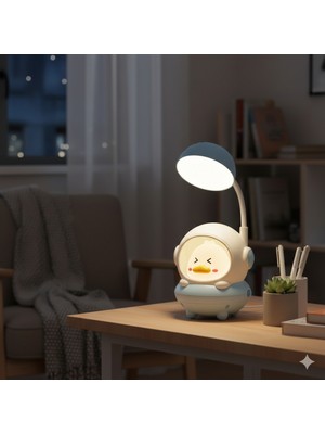 Dodomar Şarjlı LED Masa Lambası Kalemlikli - Çift Fonksiyonlu Masa Lambası