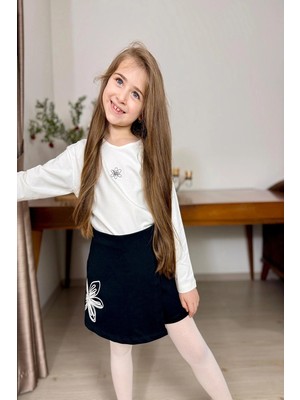 Koçak Kids Nakışlı Şort Etekli 2li Kız Çocuk Takım