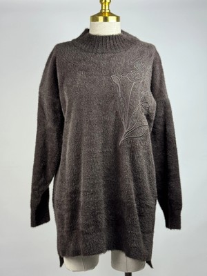 Nuss Kahve Renk Angora Kazak