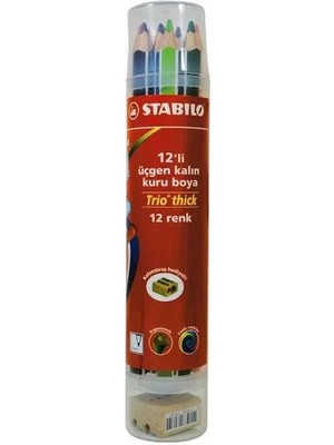 Stabilo Kuru Boya Trio Plast.tüp 12 Li Jumbo K.tra