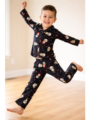 Arn Homewear Arnhomewear Kardan Adam Desenli Çocuk Pijama Takımı