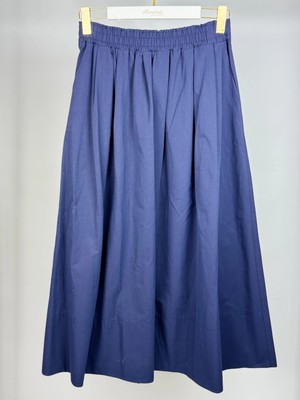 Sentez Lacivert Renk Ely Beli Lastikli Etek