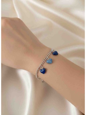 LuArte Kalp Detaylı Charm Bileklik - Minimalist Sevgi Temalı Takı