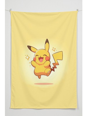 Charmbi Gamer Duvar Örtüsü -  Çok Renkli Anime Temalı Kumaş Oda Dekoru Tapestry